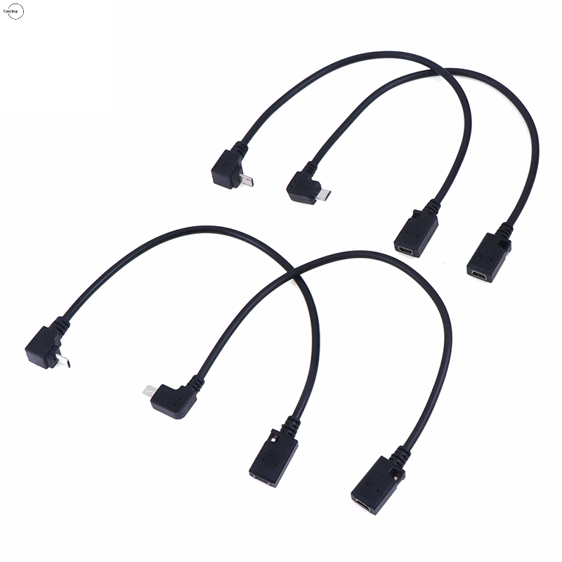 Cjing 90 độ Micro USB nam để Mini USB Nữ adapter chuyển đổi cáp