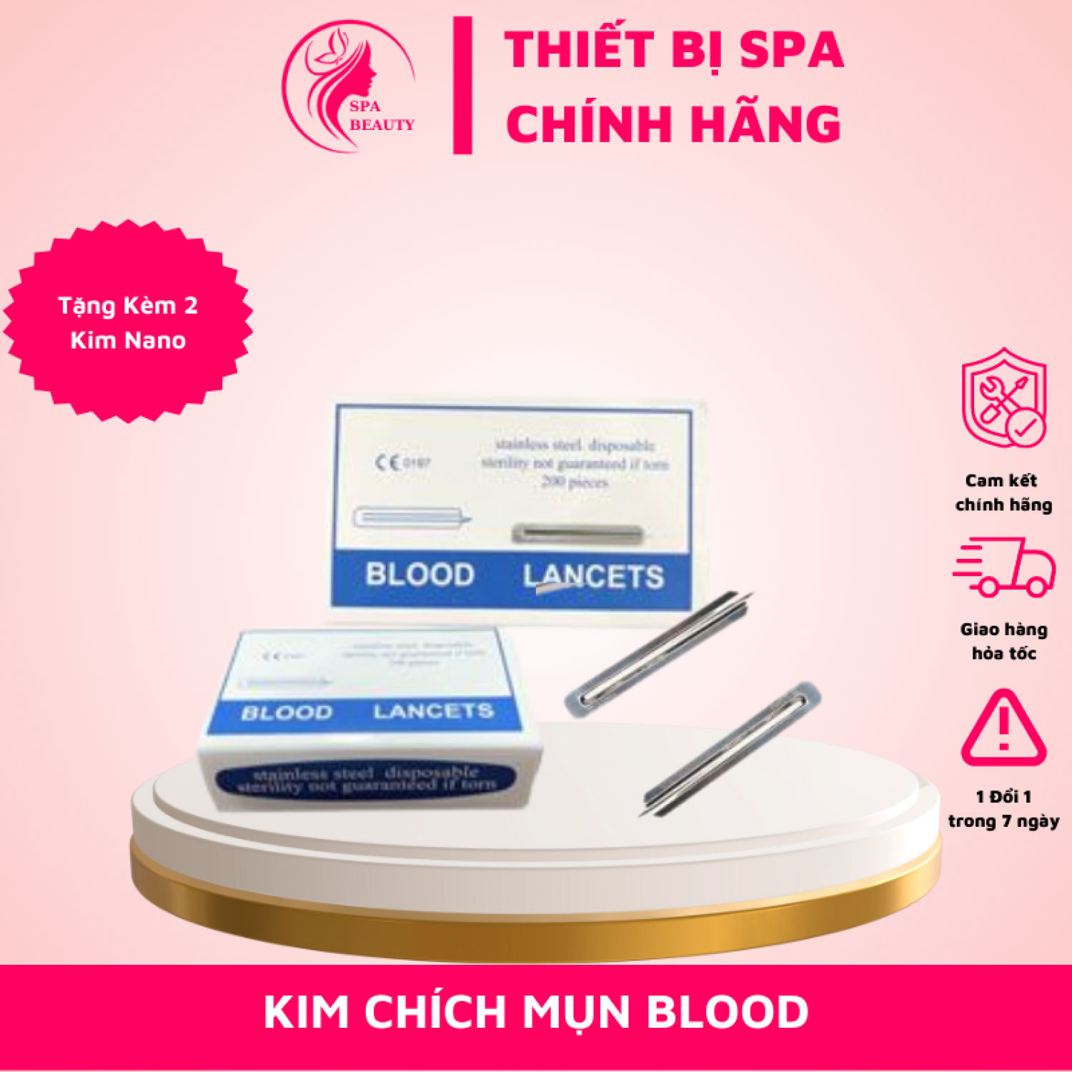 Kim chích mụn/Kim nặn mụn (Hộp 200 chiếc)