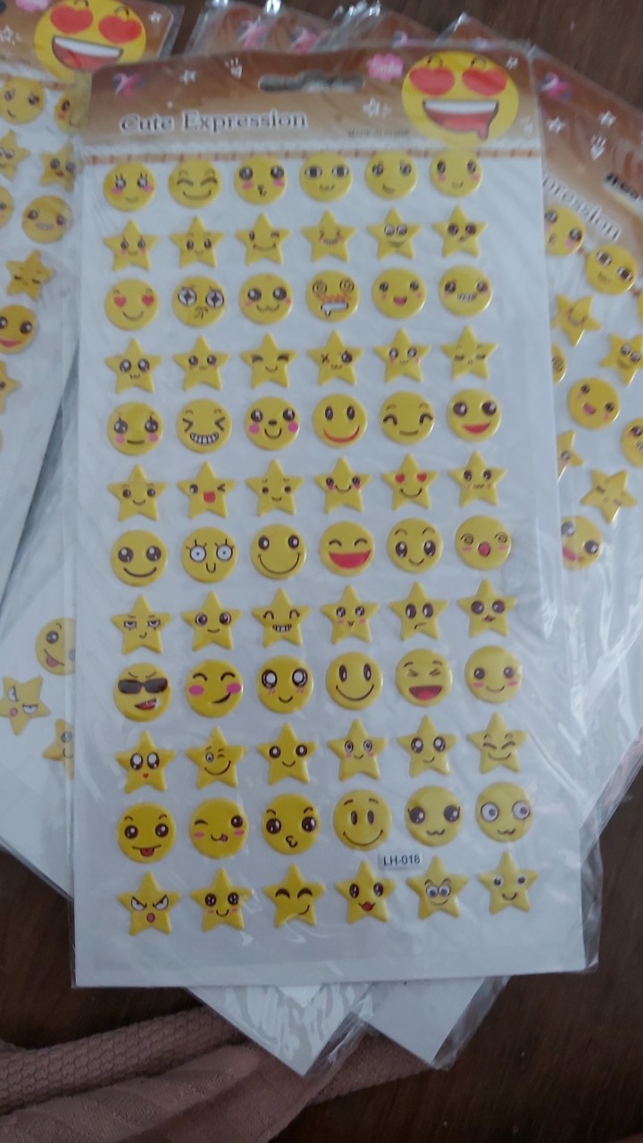 Sticker dán hình mặt cười,cute cho bé vui chơi