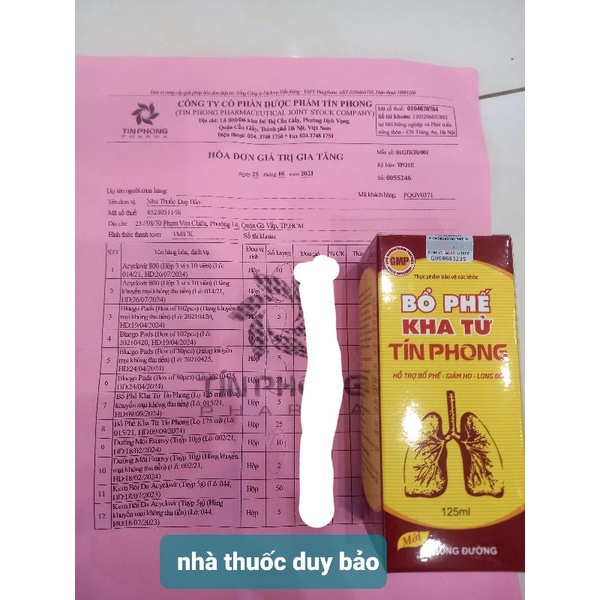 SIRO BỔ PHẾ KHA TỬ TÍN PHONG