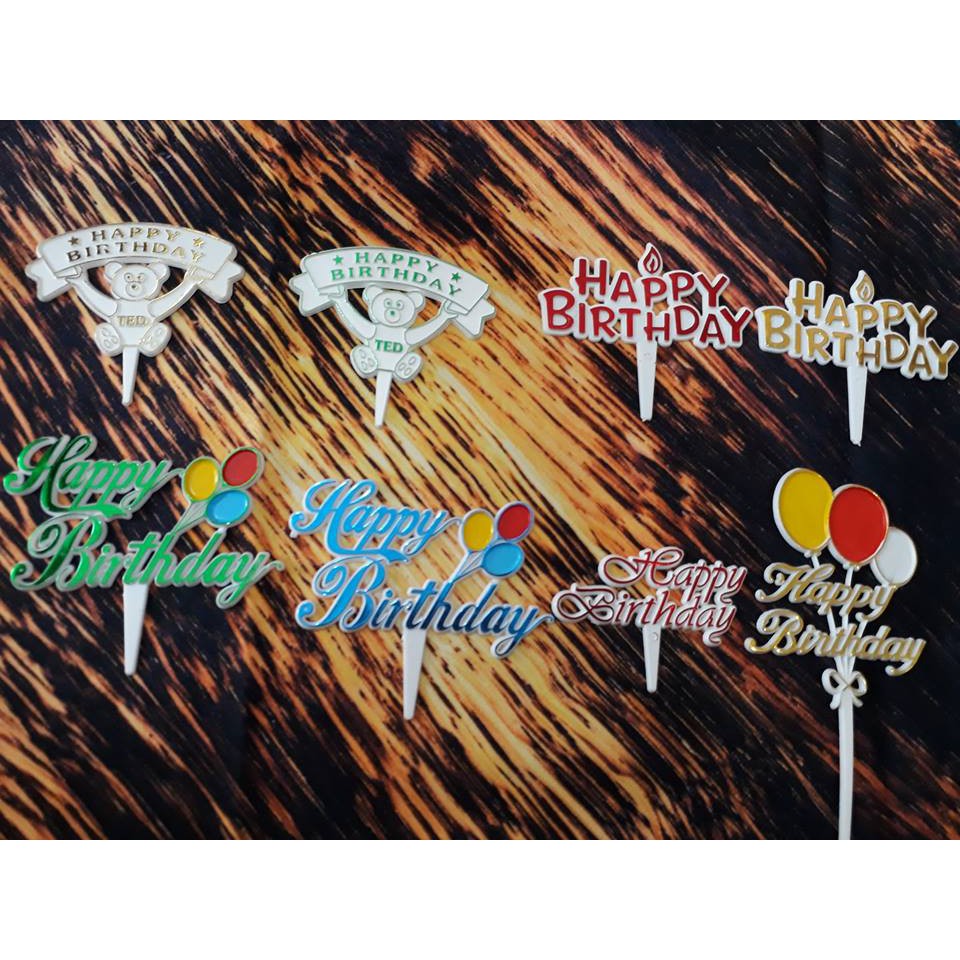 💥1 bảng thẻ nhựa happy birthday hpbd