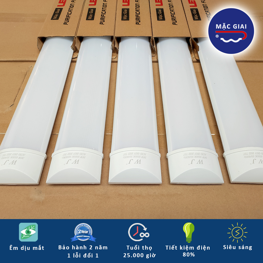 Đèn LED bán nguyệt MẶC GIAI (36w*1.2m*0.07m)