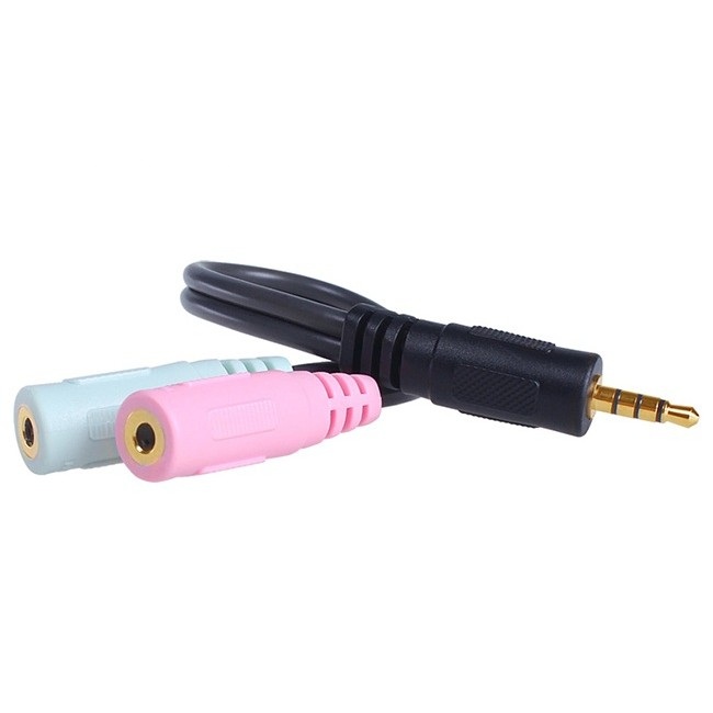 Cáp chia 3.5mmm ra mic + loa Dtech DT 6237