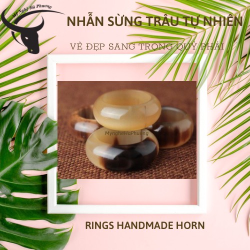Nhẫn sừng trâu tự nhiên, sang trọng