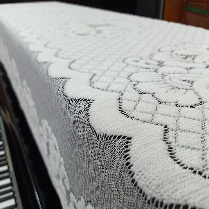 Khăn phủ đàn Piano ren trắng AZS-KPD 012