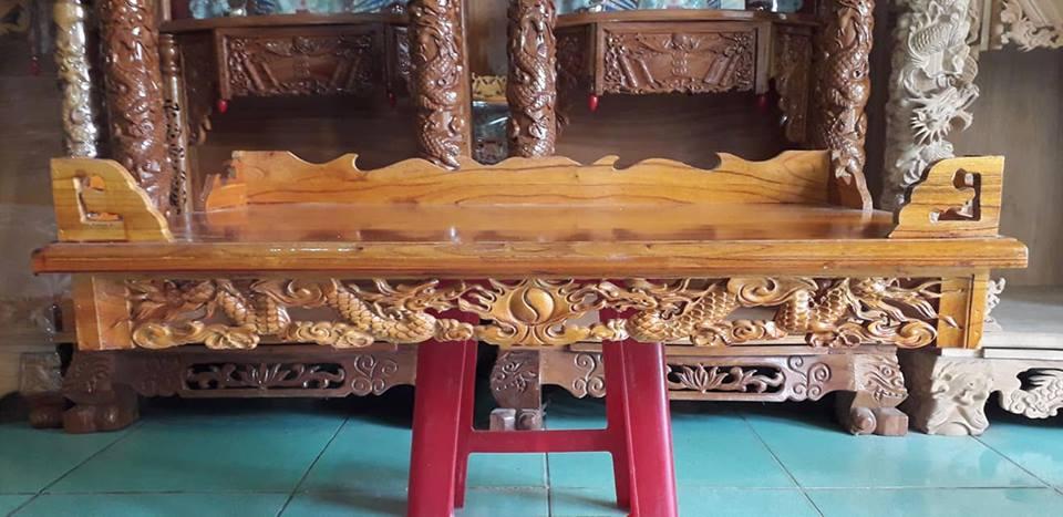 Bàn thờ treo tường Rồng ngang 60cm