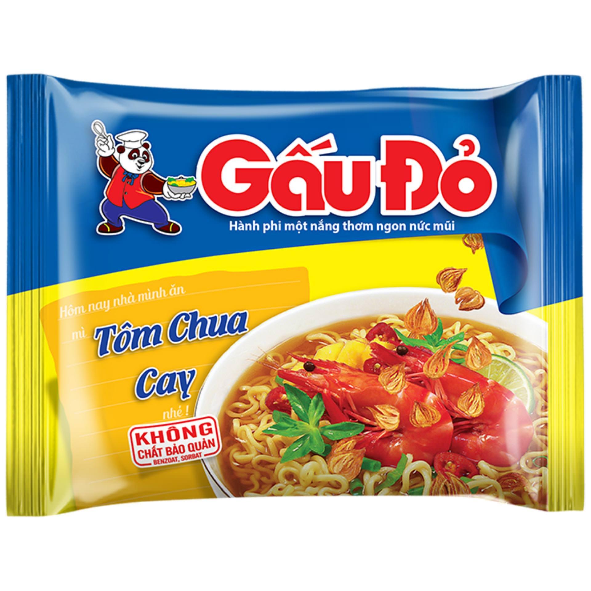 Thùng 30 gói mì Gấu đỏ (giao ngẫu nhiên các vị)