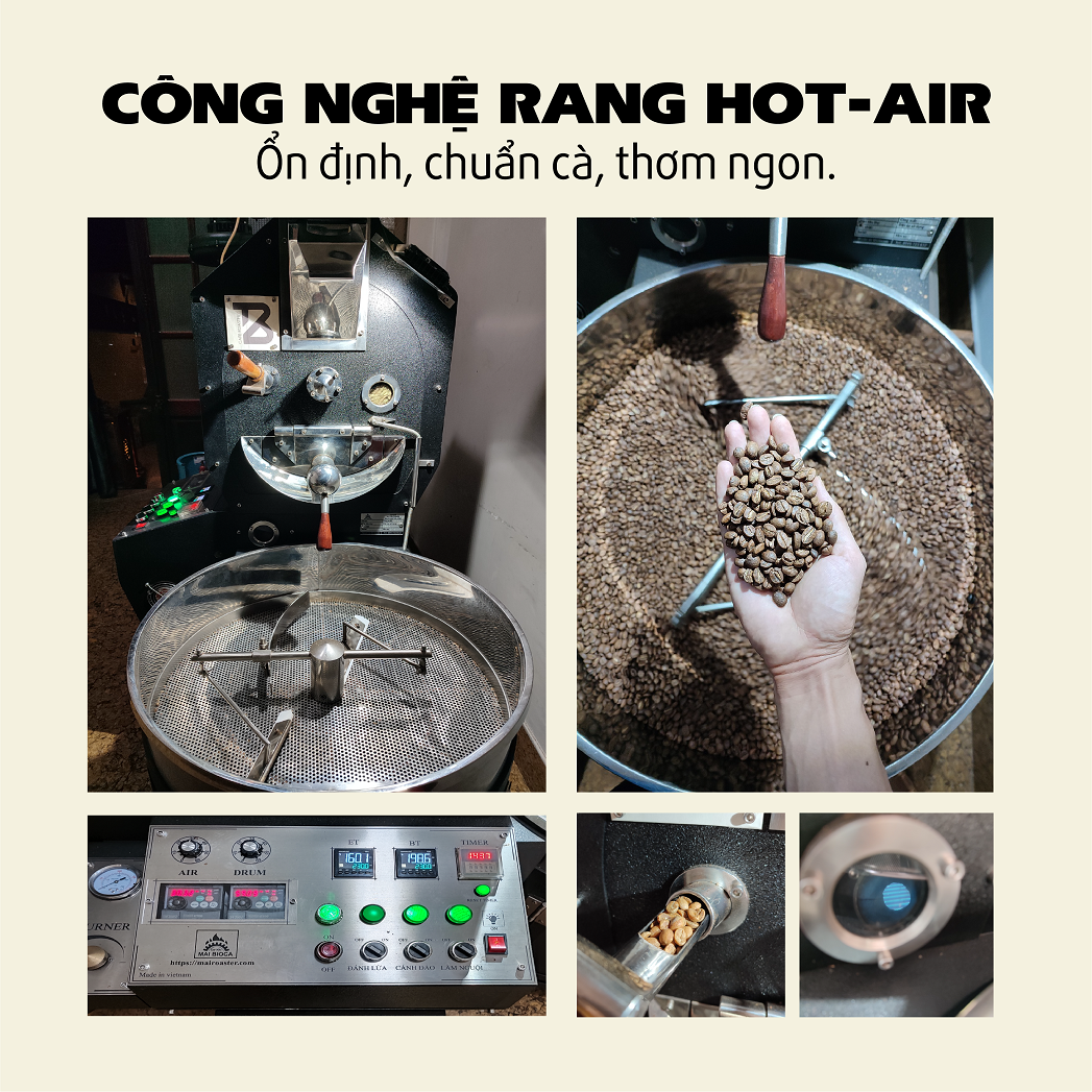 Cà phê Robusta Honey [500g] - 100% Cà phê rang mộc nguyên chất, pha phin, pha máy - TBCAFE