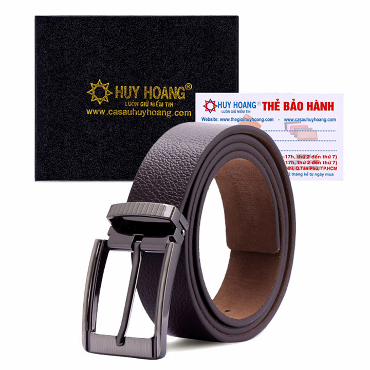 TH4121 - Dây nịt nam  lót nhung màu nâu