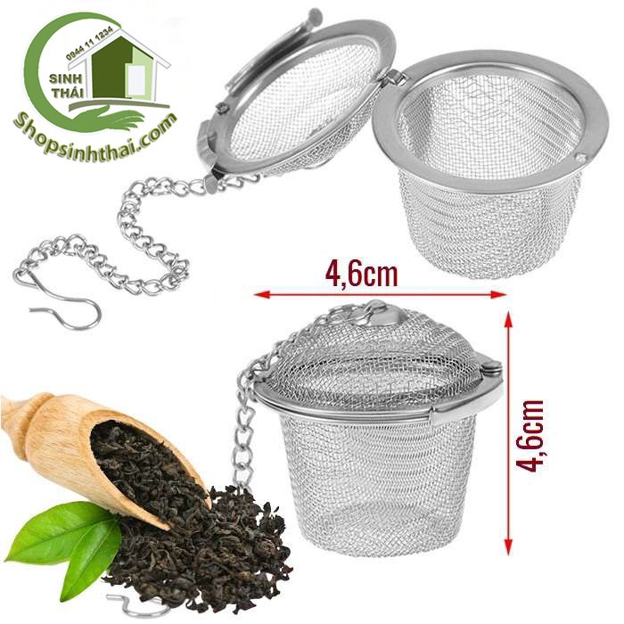 Dụng cụ lọc trà thảo dược gia vị hầm hình quả cầu inox 46cm