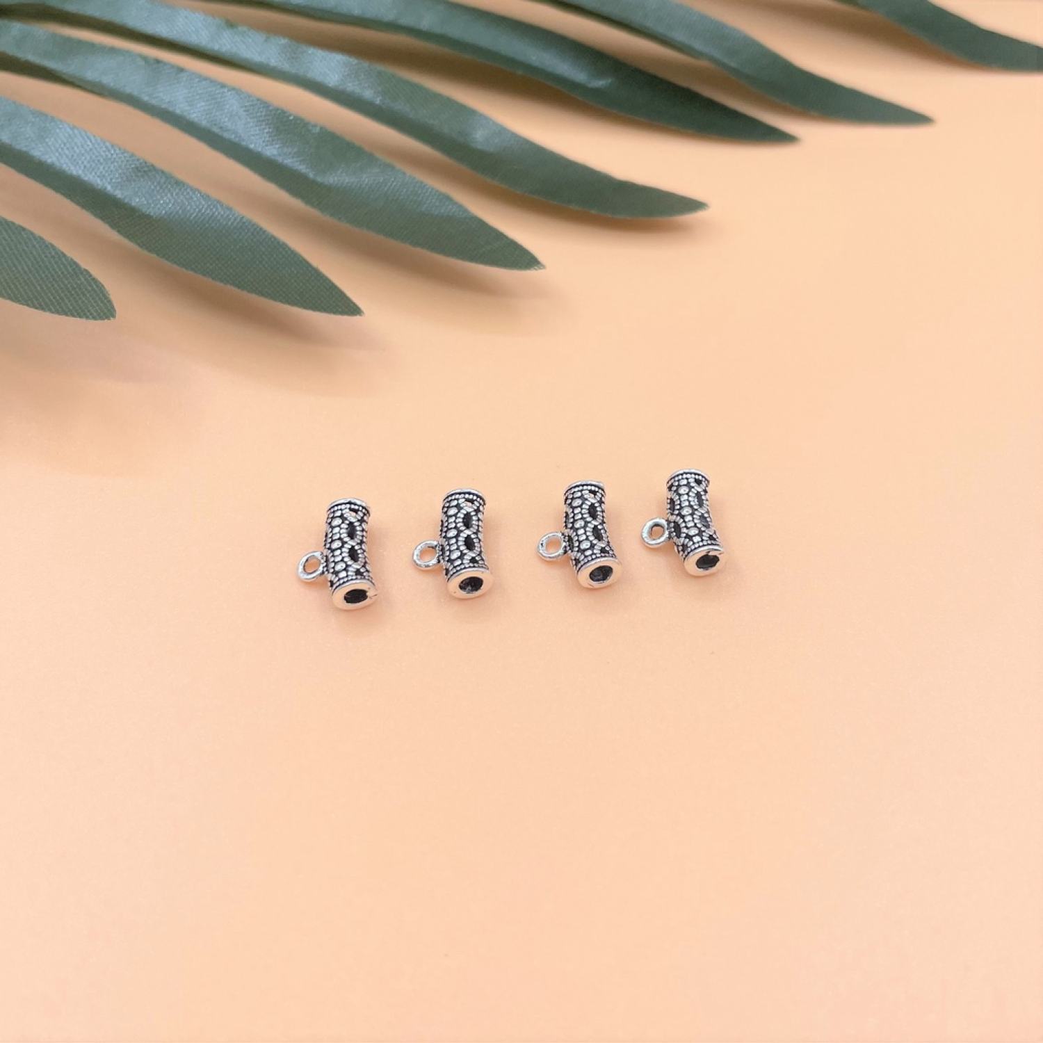 Charm móc treo dạng ống dài - charm bạc 925 - mã ca845