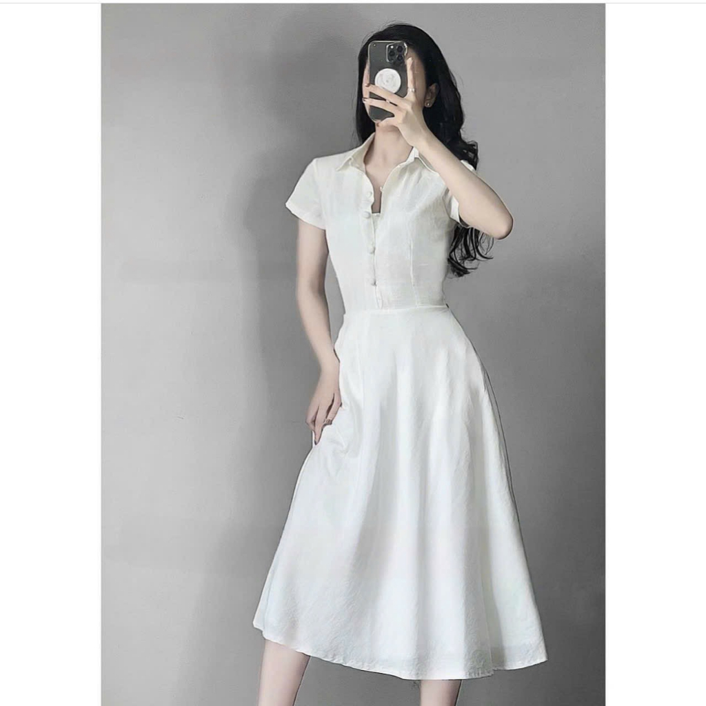[Rabe Dress] Đầm WAYO sơ mi nút bọc thanh lịch sang trọng có túi