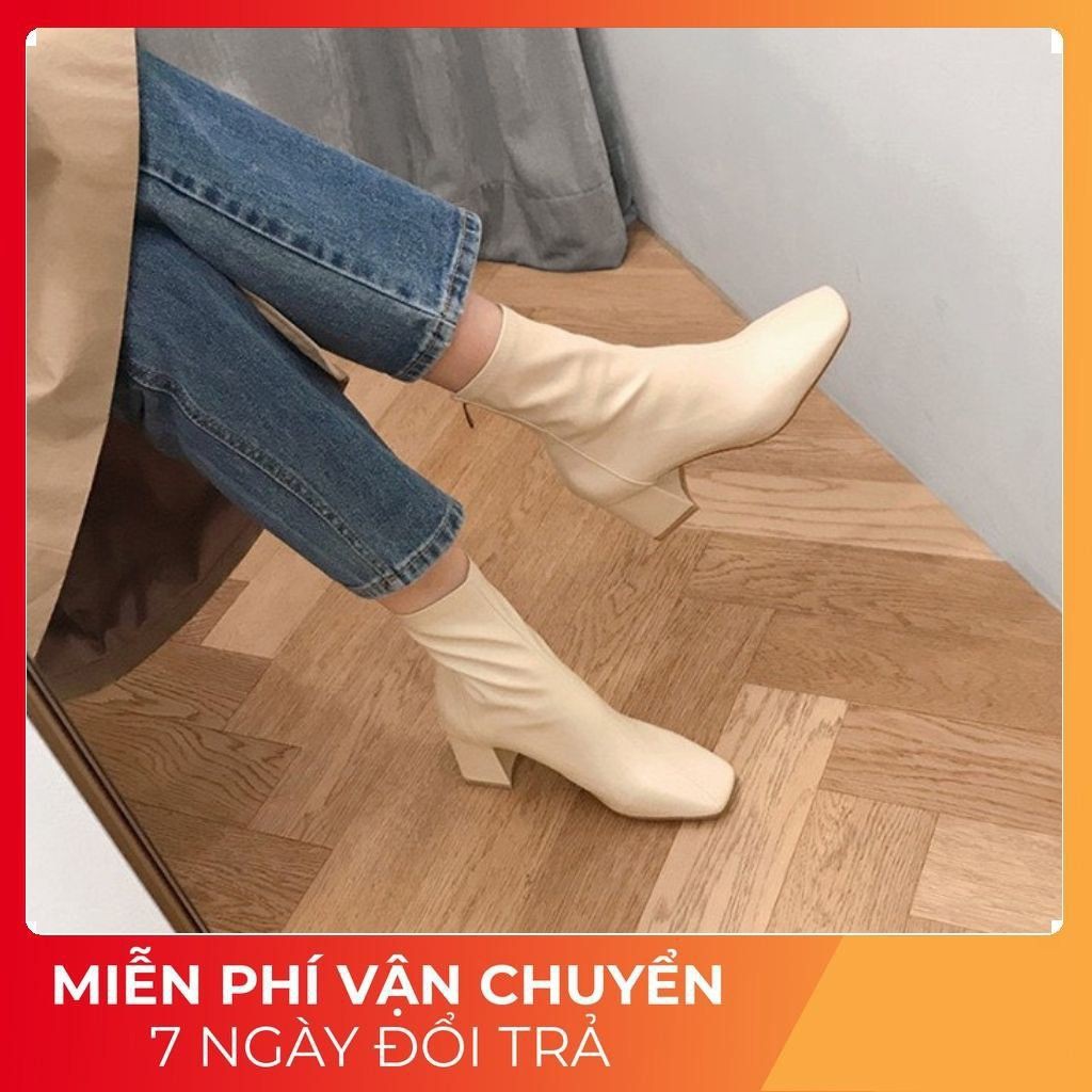 (Có Sẵn) BỐT DA NỮ CAO CỔ LÓT VẢI NỈ BÔNG