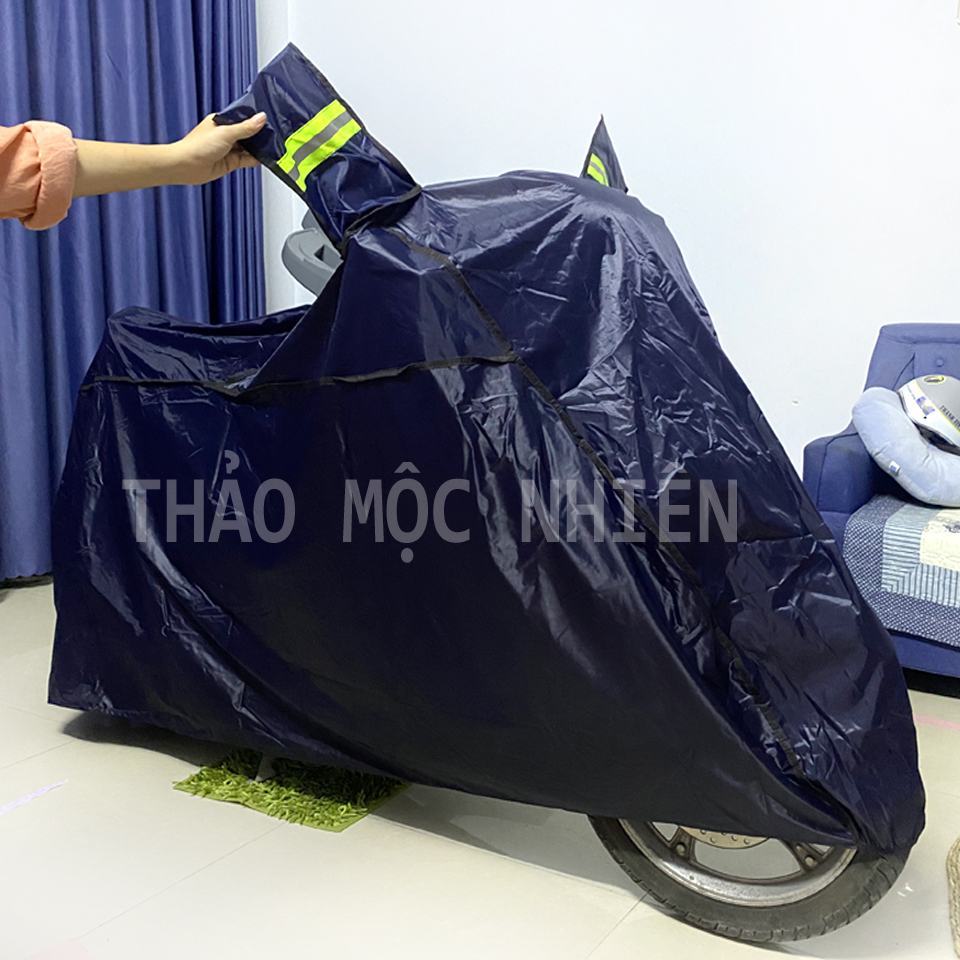 Bạt phủ Trùm xe máy loại DẦY, có gương phản quang, chống thấm nước 100%