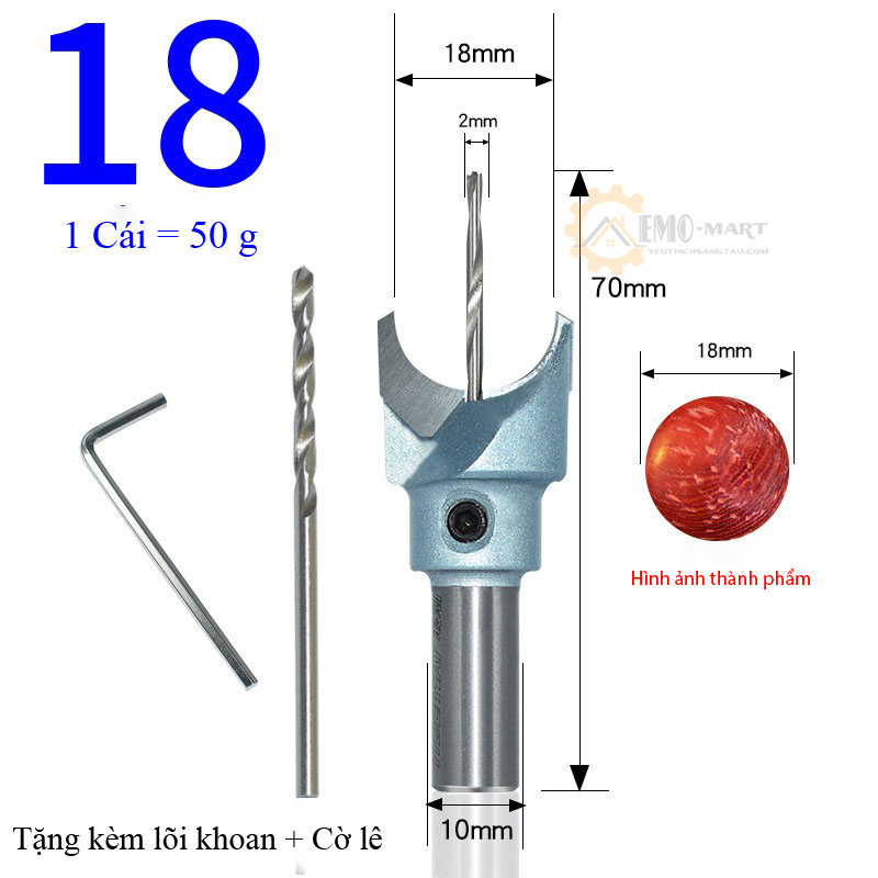 [FreeshipMAX] Mũi khoan tạo hạt chuỗi TIDEWAY 18mm