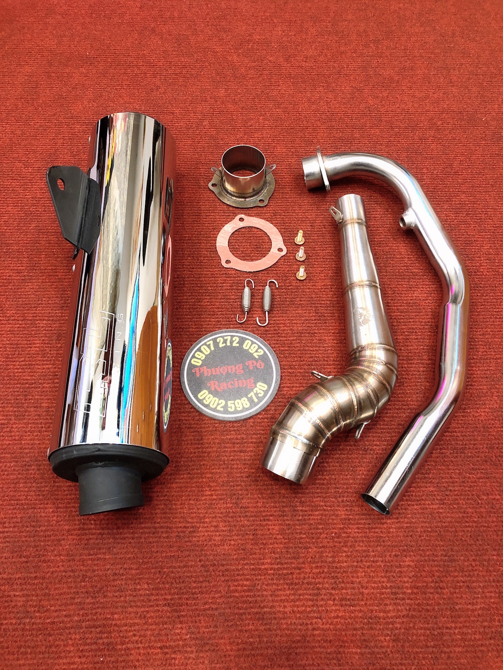 pô lon CBR RL ADAPTER rời/TẶNG tiệu CNC/kèm cổ 2 khúc/gắn winner/sonic/raider/satria/exciter [ NHẮN TIN CHỌN CỔ ]