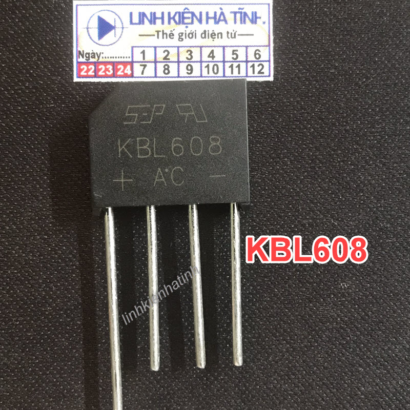 Cầu đi ốt kbl608 6a 800v cầu chỉnh lưu dc 6a