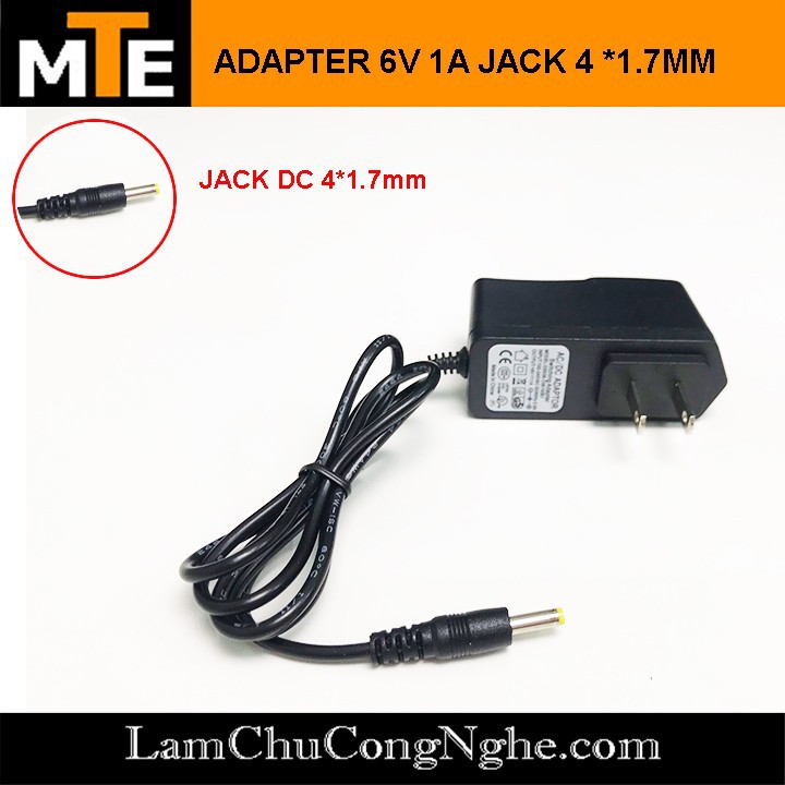 Nguồn adapter 6V 1A jack DC