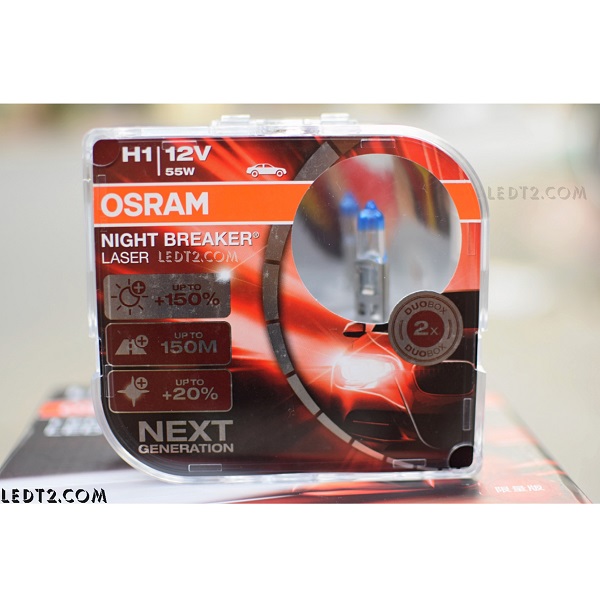[LEDT2 ISOP] Đèn pha Halogen Osram Night Breaker Laser +150%