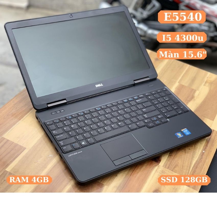 Laptop Dell Latitude E5540 mới 95-98% core i5 4300U RAM 4GB, ổ cứng SSD 128GB,  màn hình 15.6" tặng bộ quà tặng trị giá 500k gồm cặp, sạc, chuột không dây, bàn lót di chuột - AIT Shop