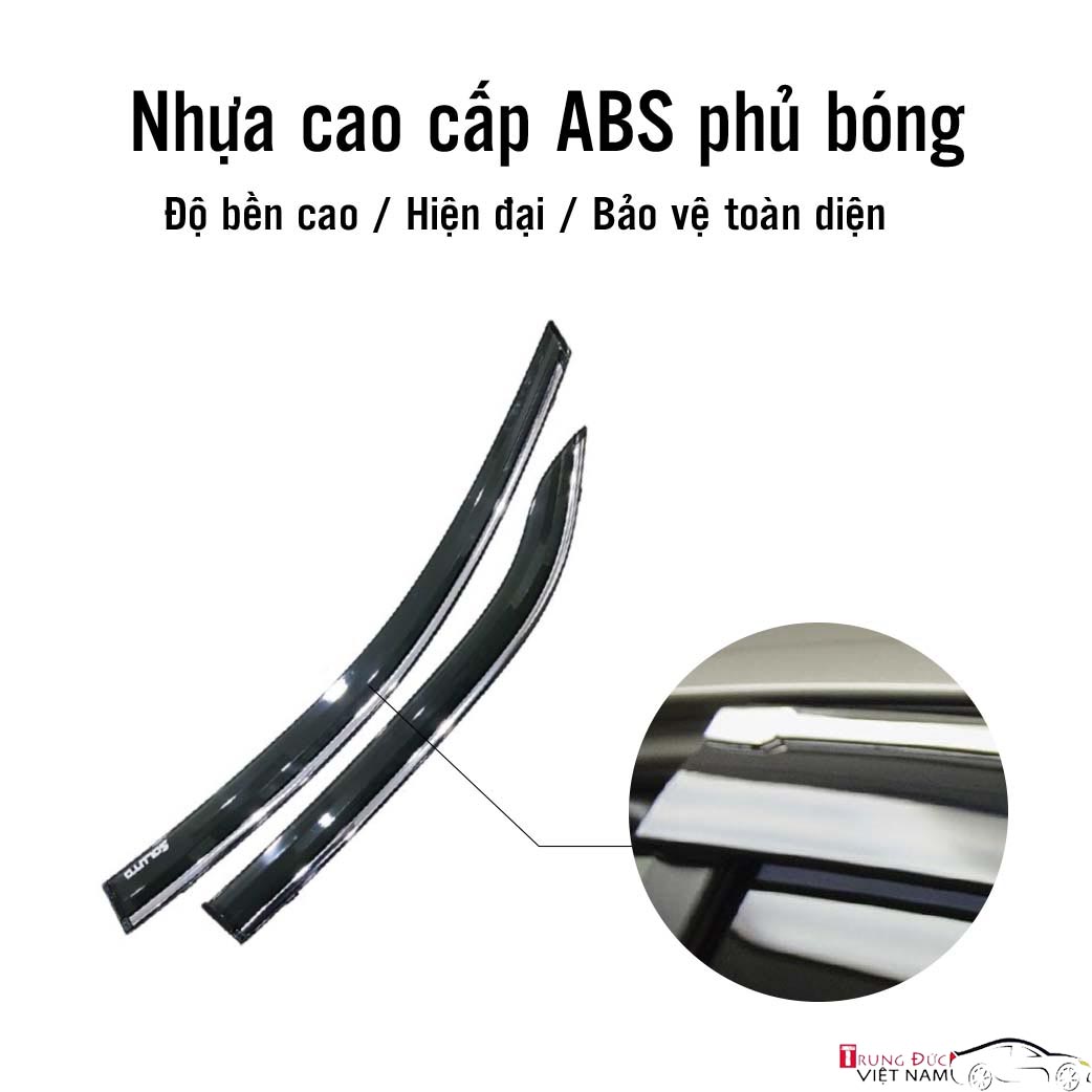 Bộ vè che mưa chỉ mạ crom cho xe KIA SOLUTO