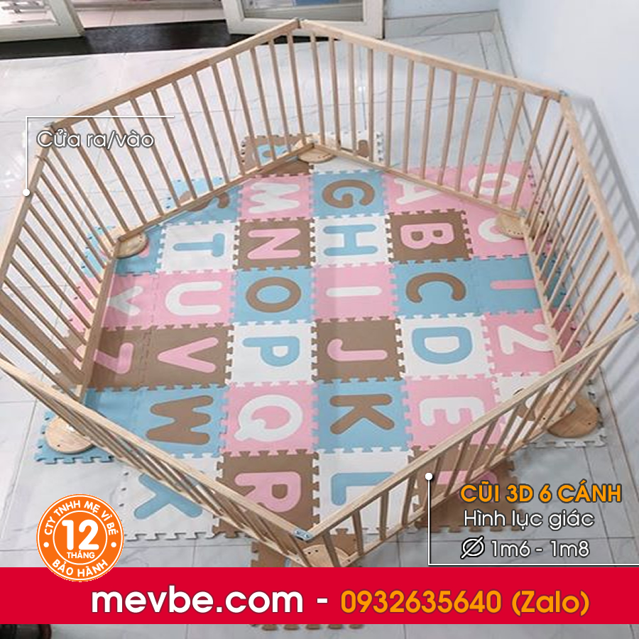 Cũi 3d 6 cánh xuất khẩu - Mẹ Vì Bé