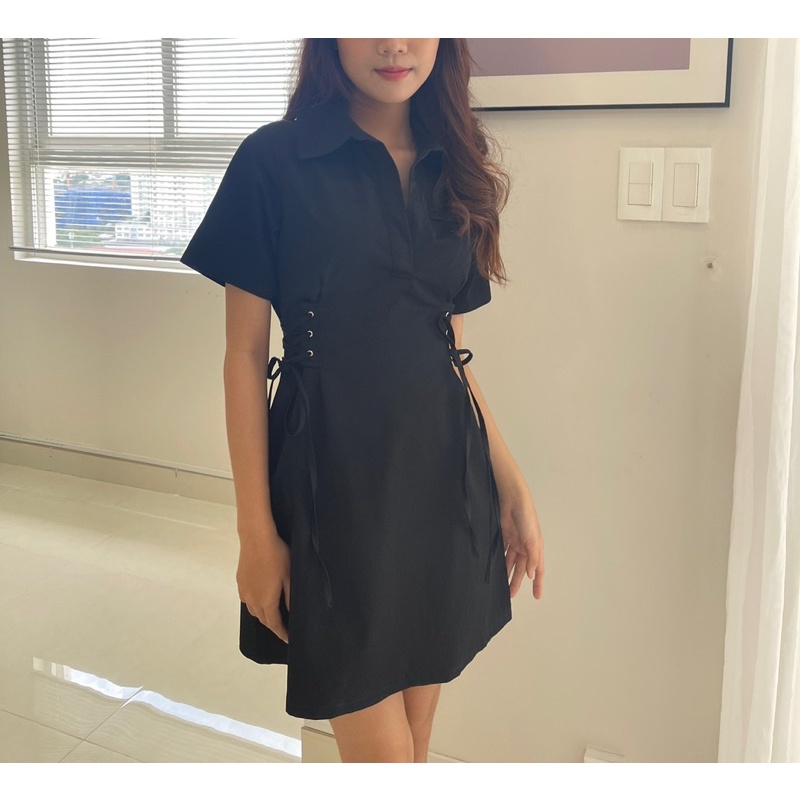 Đầm sơmi đan dây eo tôn dáng ( có bigsize)