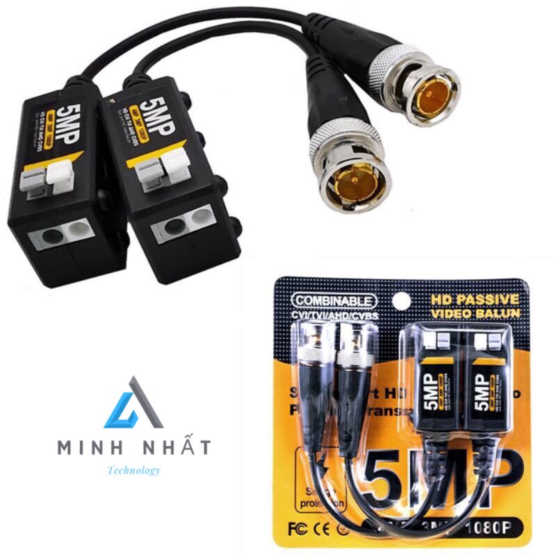 Video balun camera 5MP AHD/CVI/TVI chống nhiễu