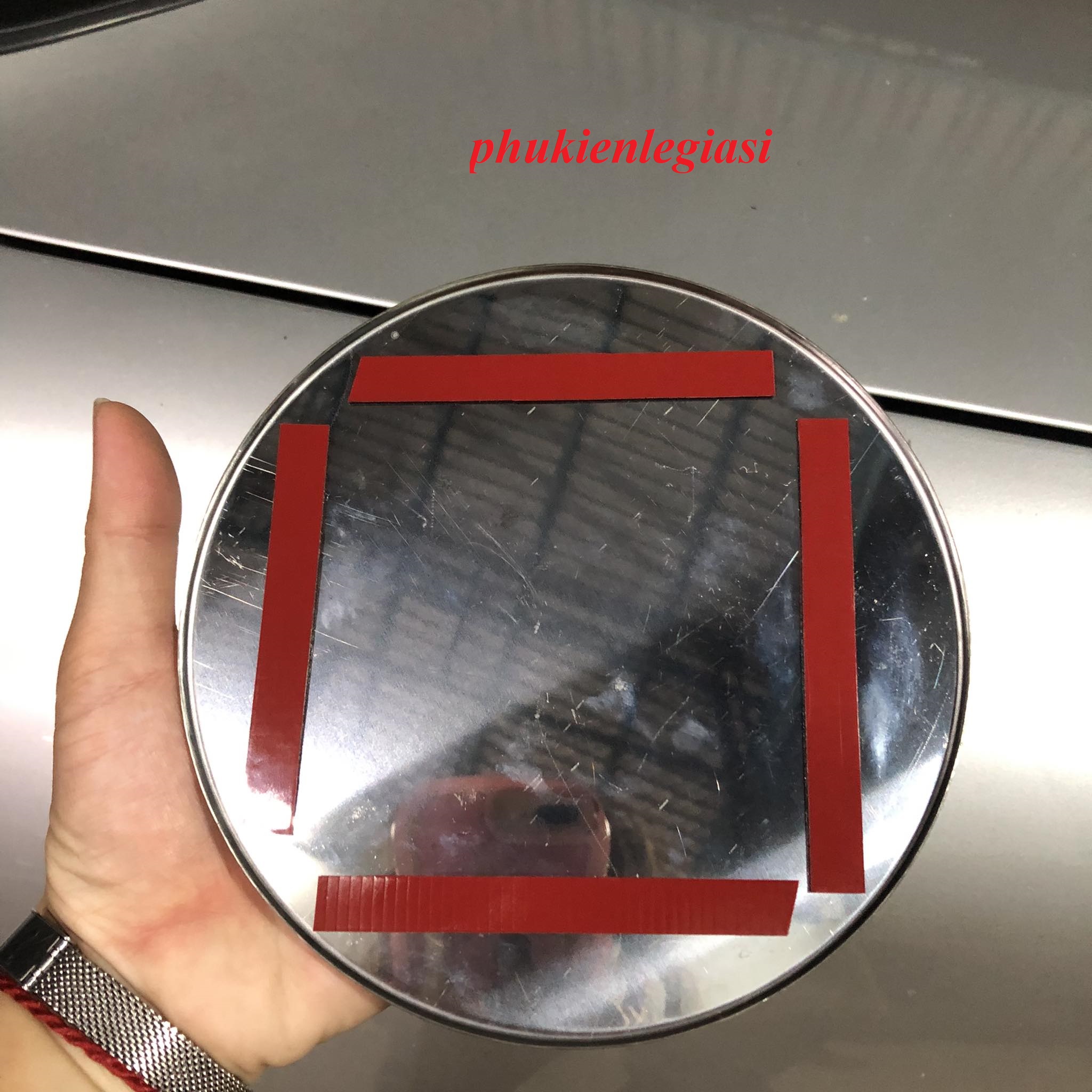 Ốp inox bình xăng Mitsubishi Grandis