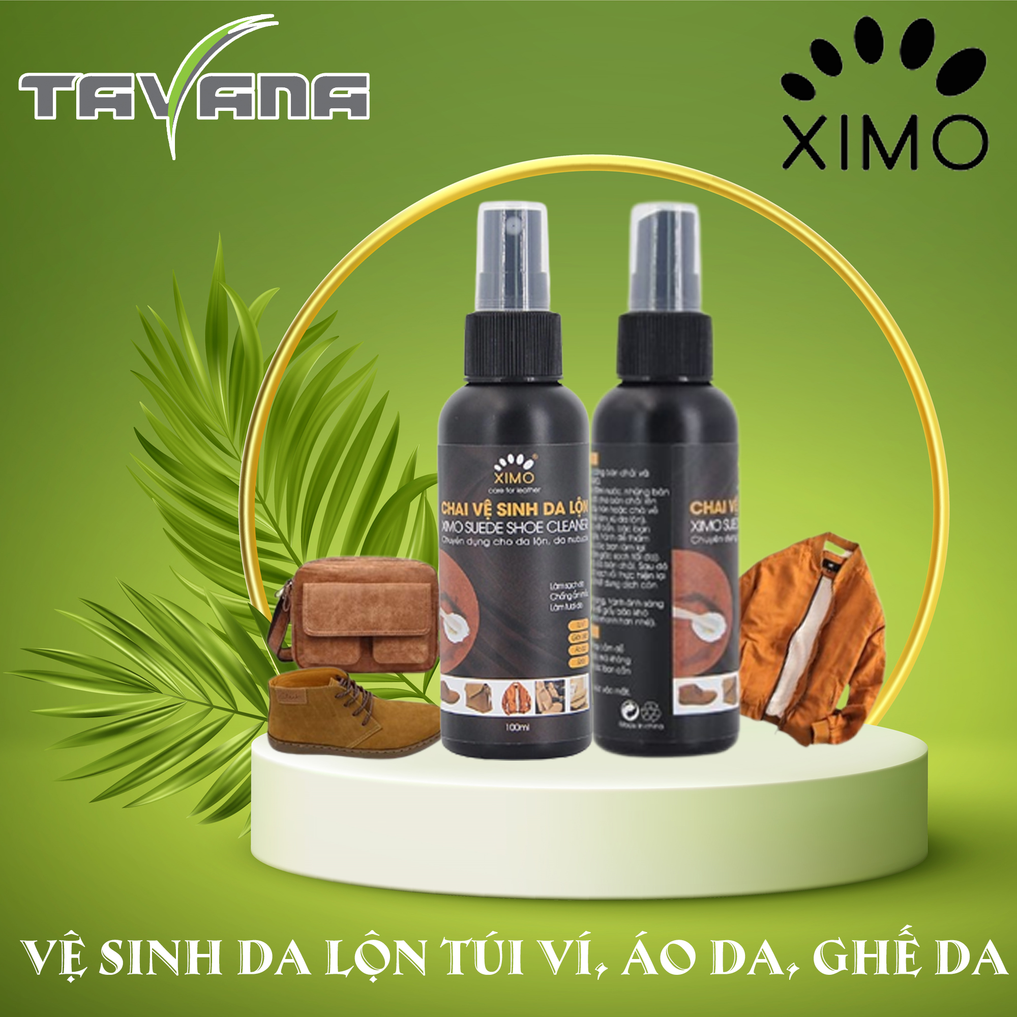 Chai vệ sinh giày đồ da lộn túi, ví, áo, ghế giúp làm sạch, chăm sóc, chống mốc ximo