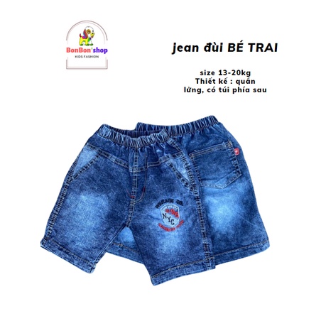 [Freeship Max]-quần jean đùi lửng cho bé trai mềm đẹp-(BonShop_Quần Áo Trẻ Em Giá Rẻ)