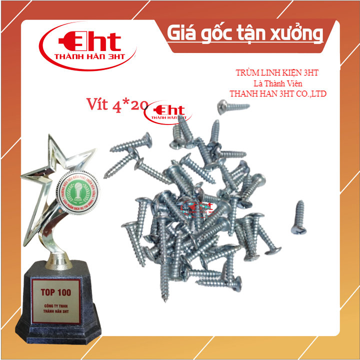 VÍT BẮT NHỰA + GỖ 4*15 (ĐÓNG GÓI 100G)