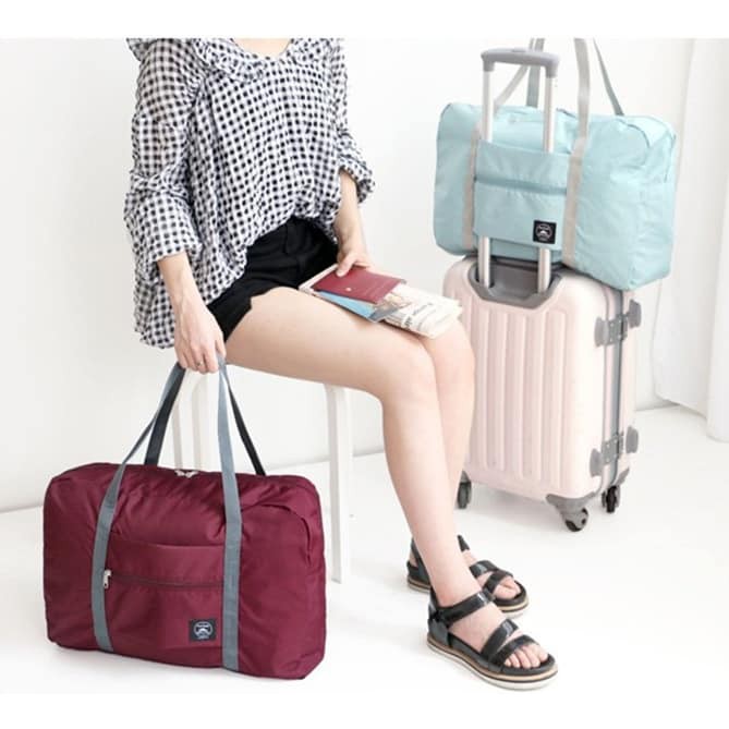 Túi du lịch gấp gọn đi du lịch cài vali