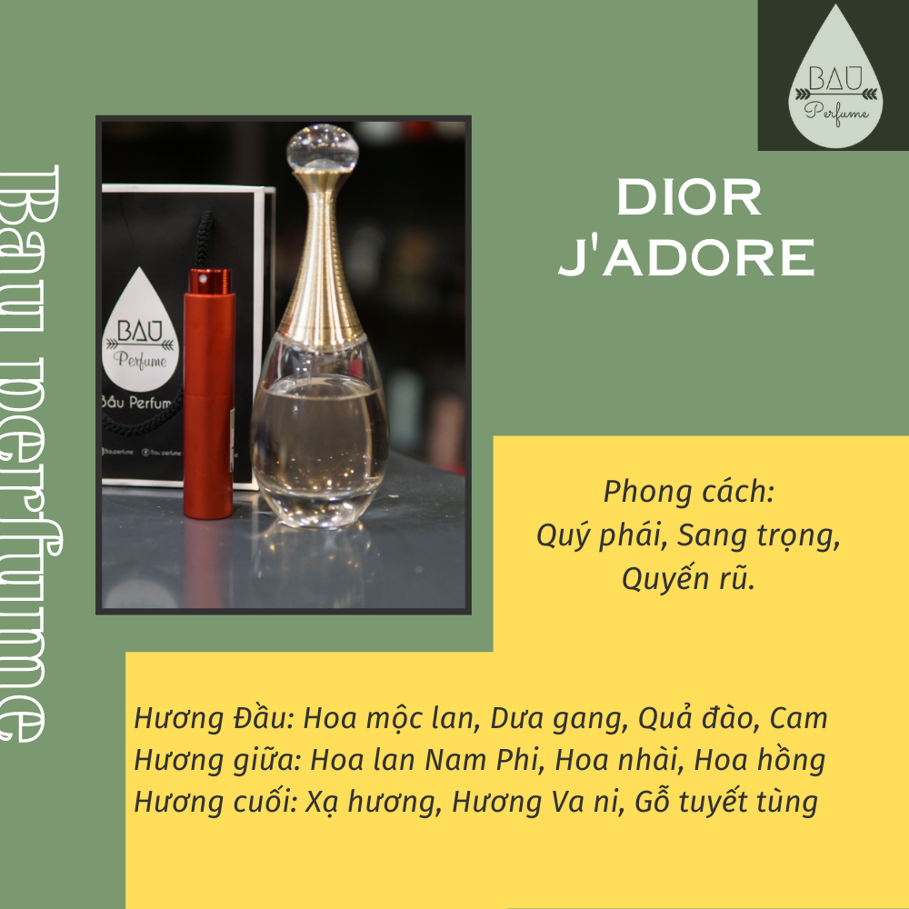 [mẫu thử ] nước hoa cao cấp Dior J'adore EDP _10ml-20ml-30ml