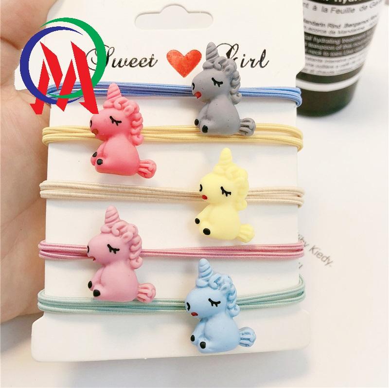 [HCM][Mua lẻ giá sỉ] Sét 5 dây cột tóc hình ngựa kì lân