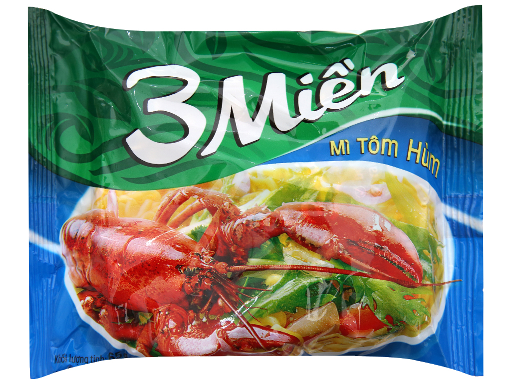[HCM]Combo 10 gói mì 3 Miền tôm hùm 65g