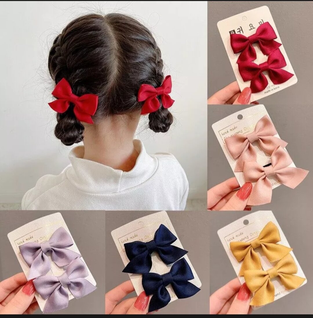 Kẹp tóc nơ đủ màu cho bé