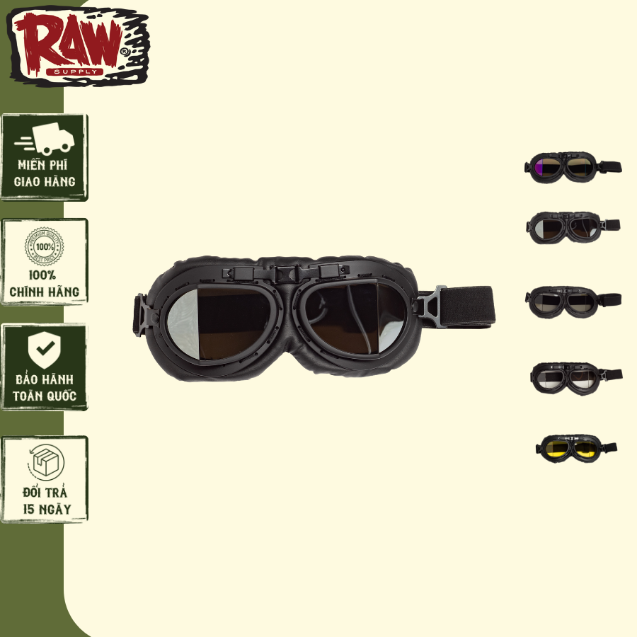 Kính gắn nón bảo hiểm goggle phi công basic kính gắn mũ bảo hiểm phi công Arrow