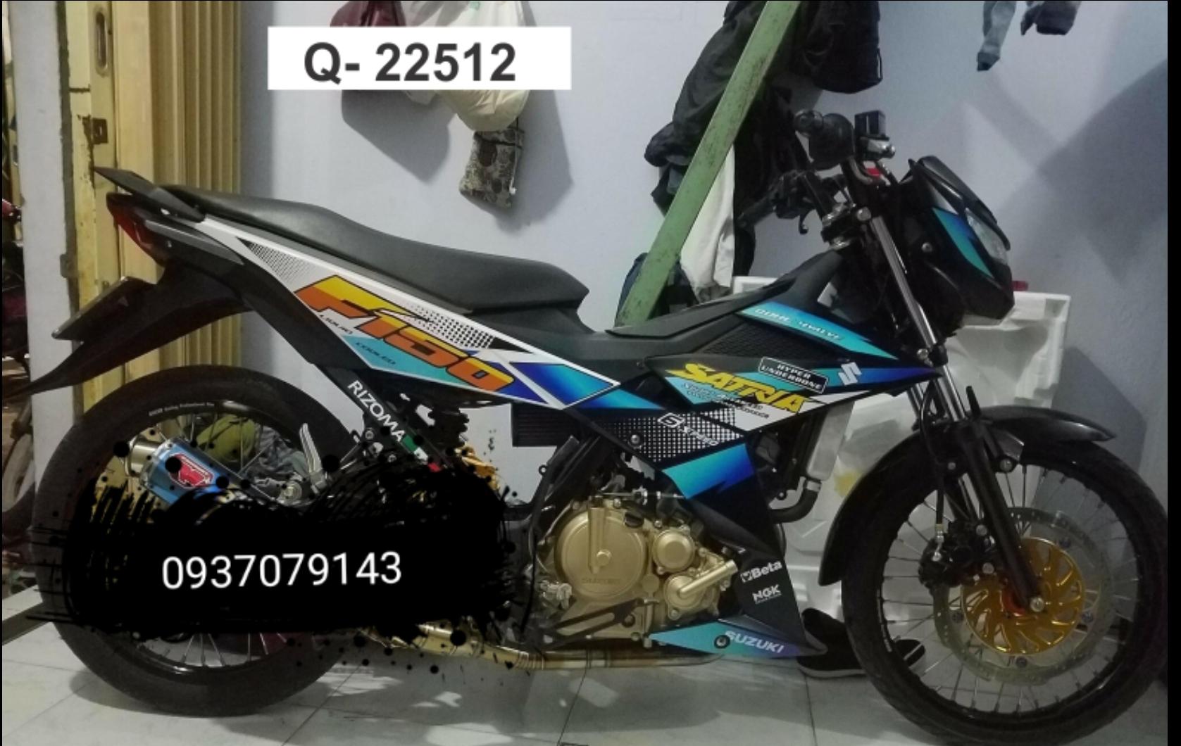 Tem rời Satria F150 dán xe trắng