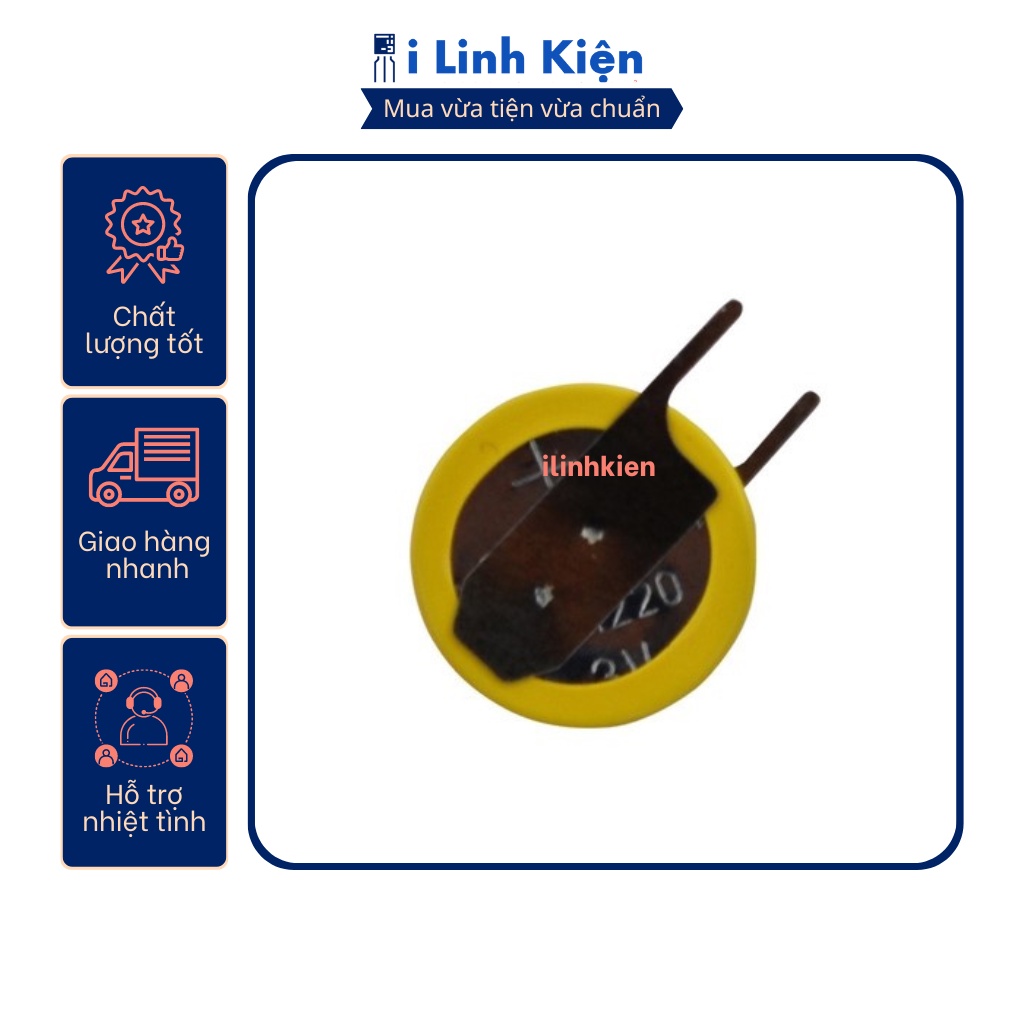 Pin CR1220 hàn mạch chân đứng chất lượng tốt