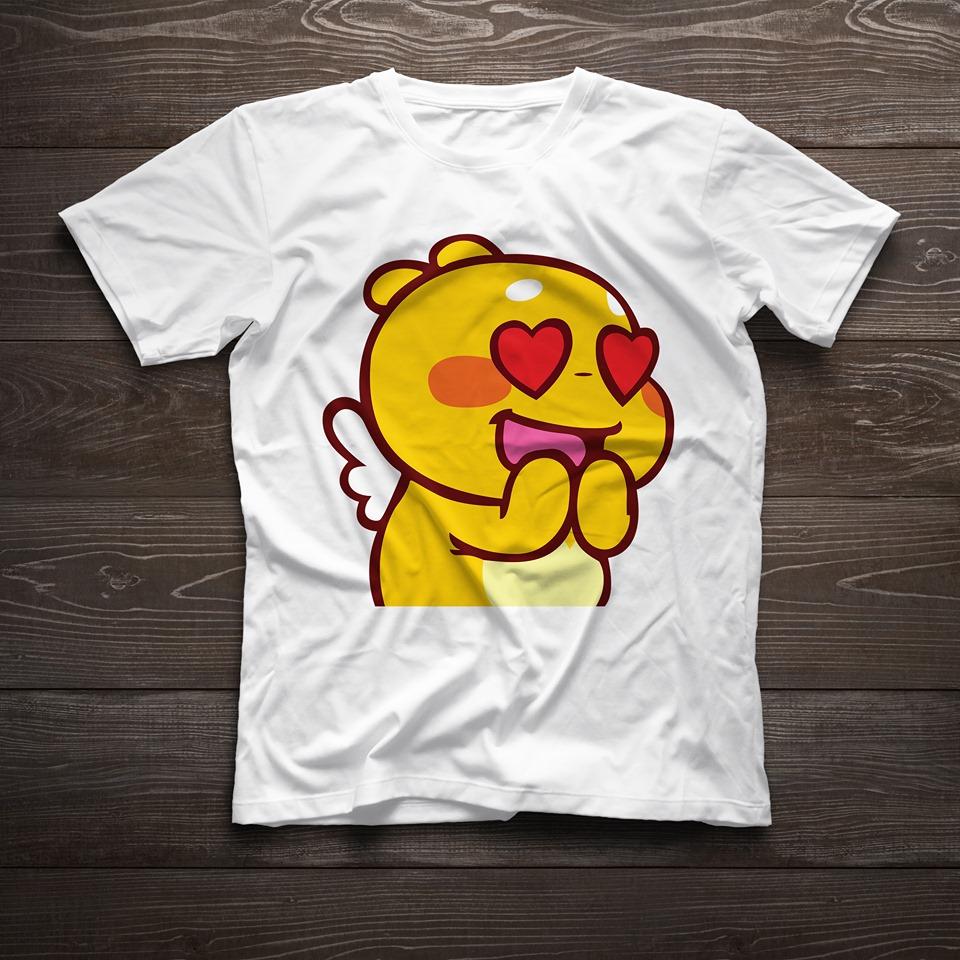 [HCM]Áo thun nam form rộng in hình Thiên Thần Áo Vàng * Đang yêu * độc lạ vải dày mịn mát