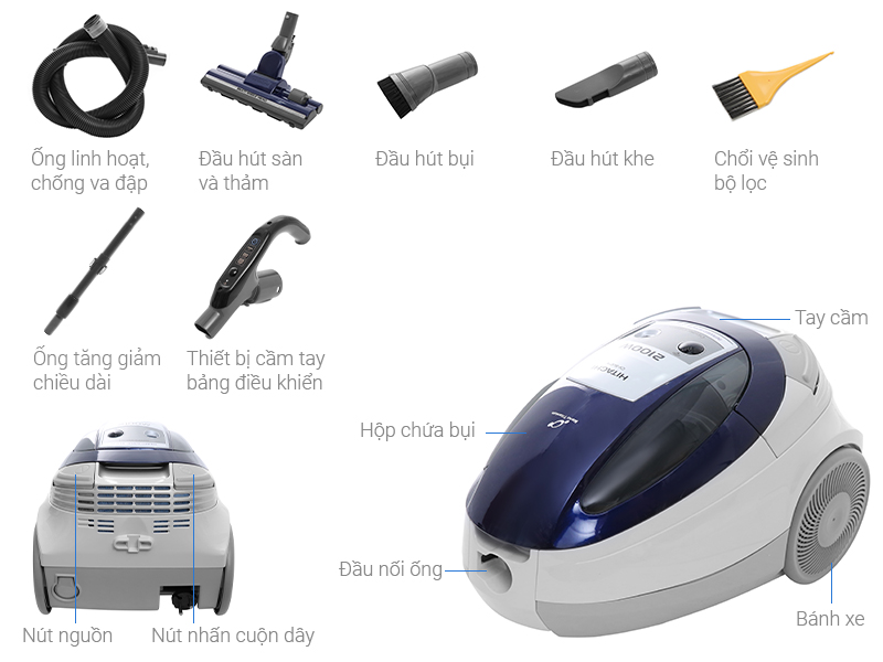 (Trả góp 0%) Máy hút bụi Hitachi CV-SU21V