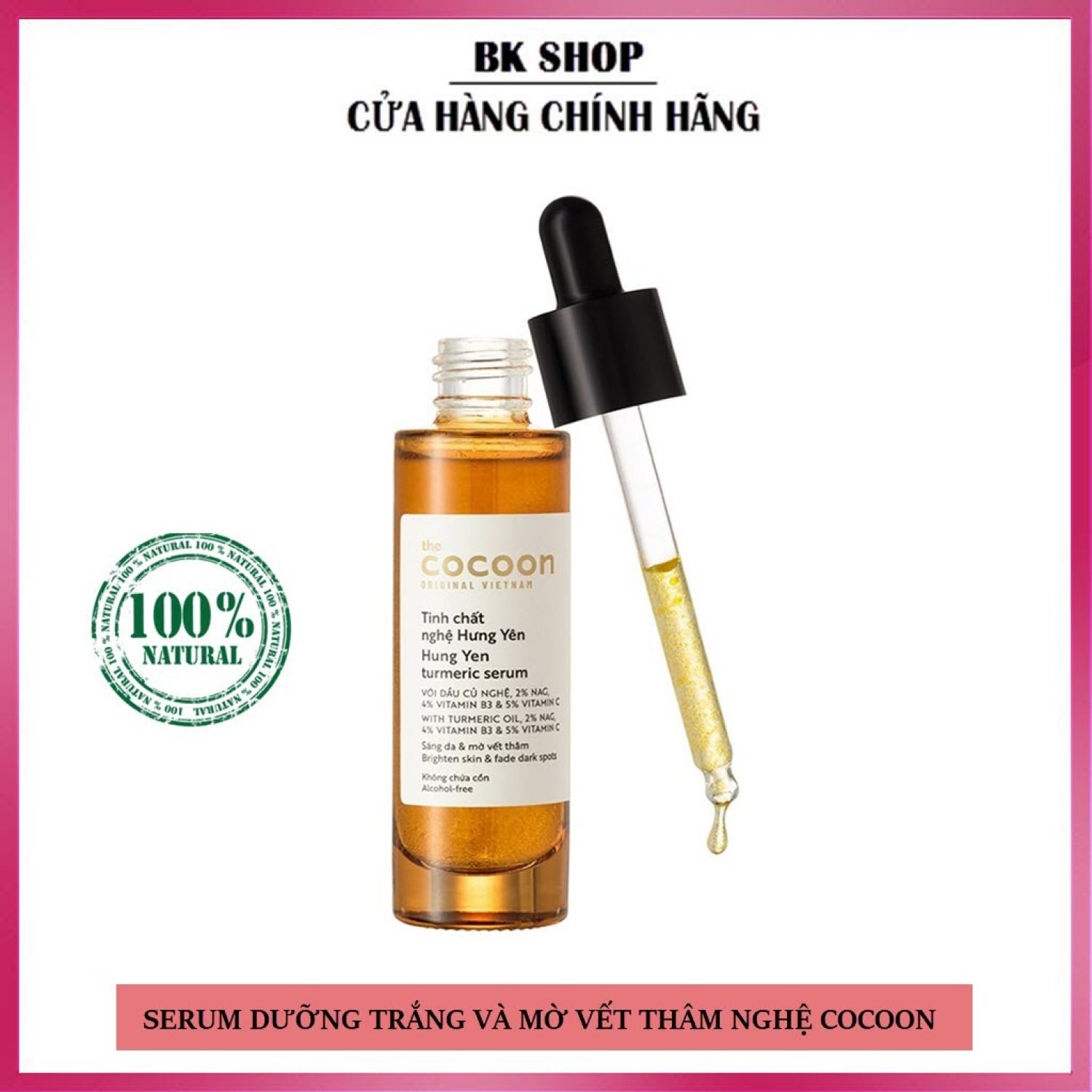 Tinh chất nghệ Hưng Yên COCOON sáng da chuyên sâu & mờ vết thâm 30ml