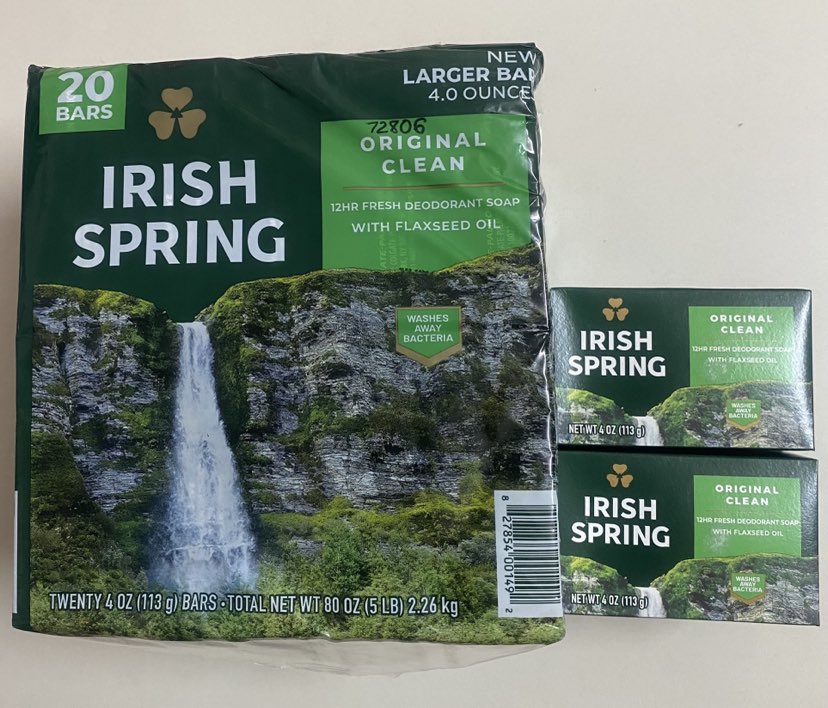 Xà bông cục Irish Spring 113g (bán lẻ 1 cục)