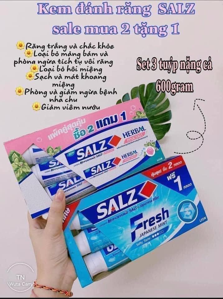 3 tuýt KEM ĐÁNH RĂNG MUỐI SAZL THÁI LAN