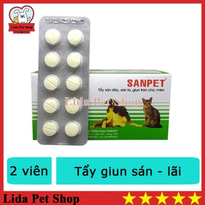HN- 2 viên XỔ GIUN SANPET -( 303) tẩy giun chó / tẩy sán chó / tẩy giun chó mèo / xổ giun chó mèo / so lai cho /-HP10522TC
