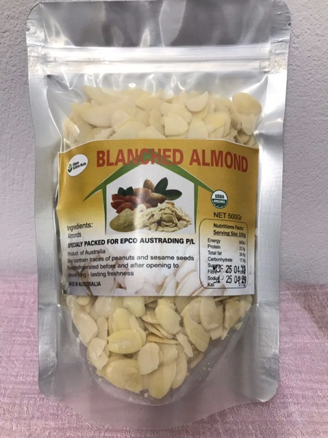 Hạnh nhân thái lát Olam 500g (tươi sống & sấy giòn)