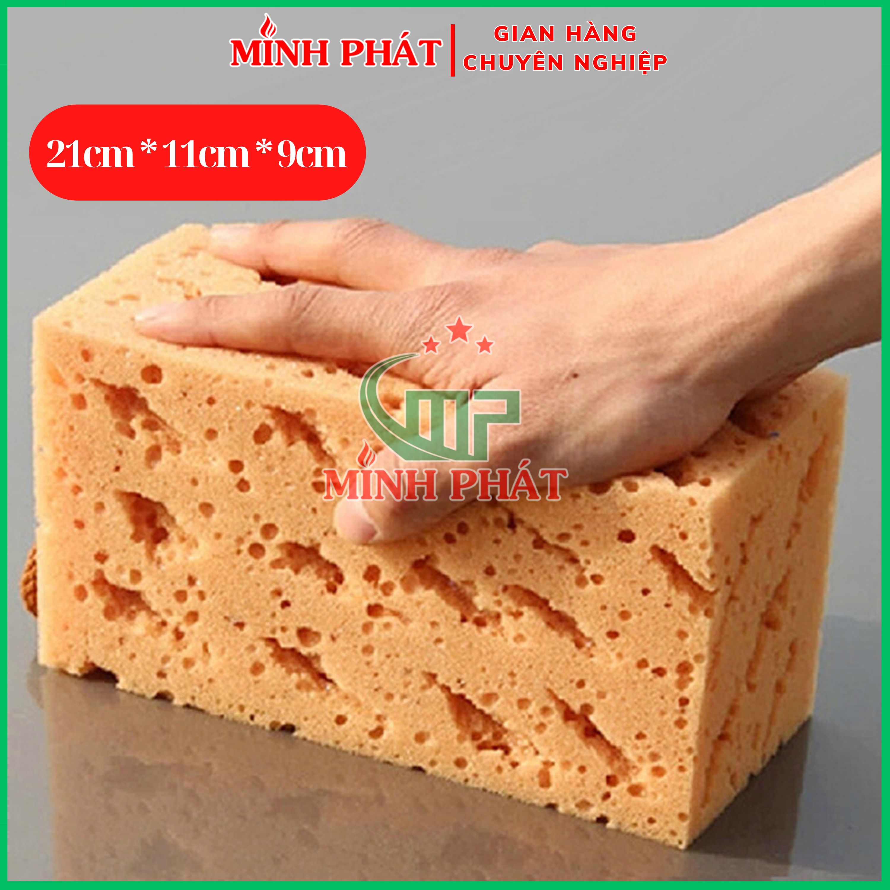 Miếng mút bọt biển phô mai minh phát tạo hiệu ứng sơn tường 21cm minh phát