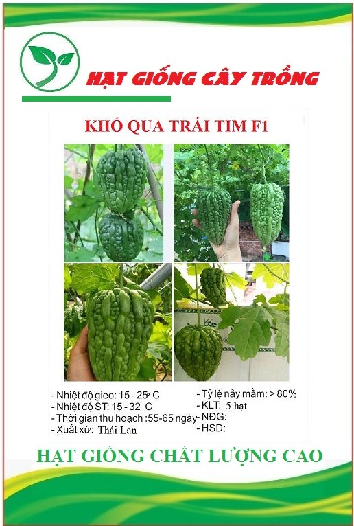 Hạt giống khổ qua trái tim f1 ct25 - gói 5 hạt