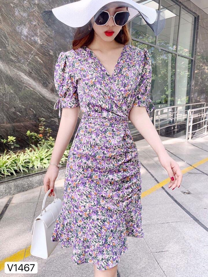 [HCM]Đầm Nữ Dáng Xòe Cổ Chữ V bắt chéo thời trang MTB55 LV226